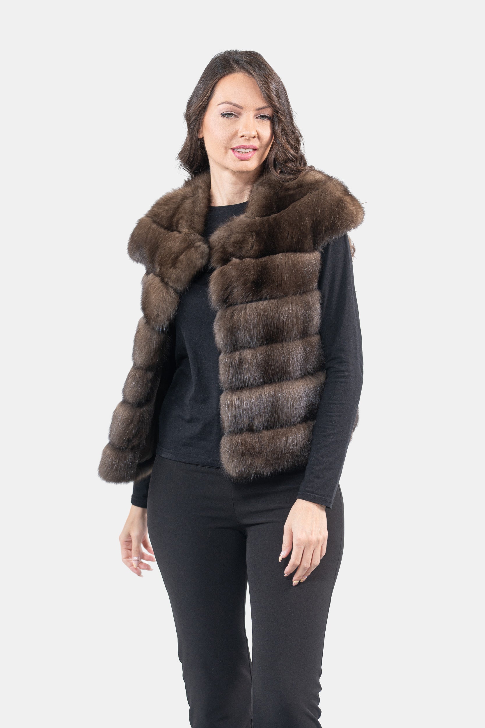 Dark Russian Sable Short Vest