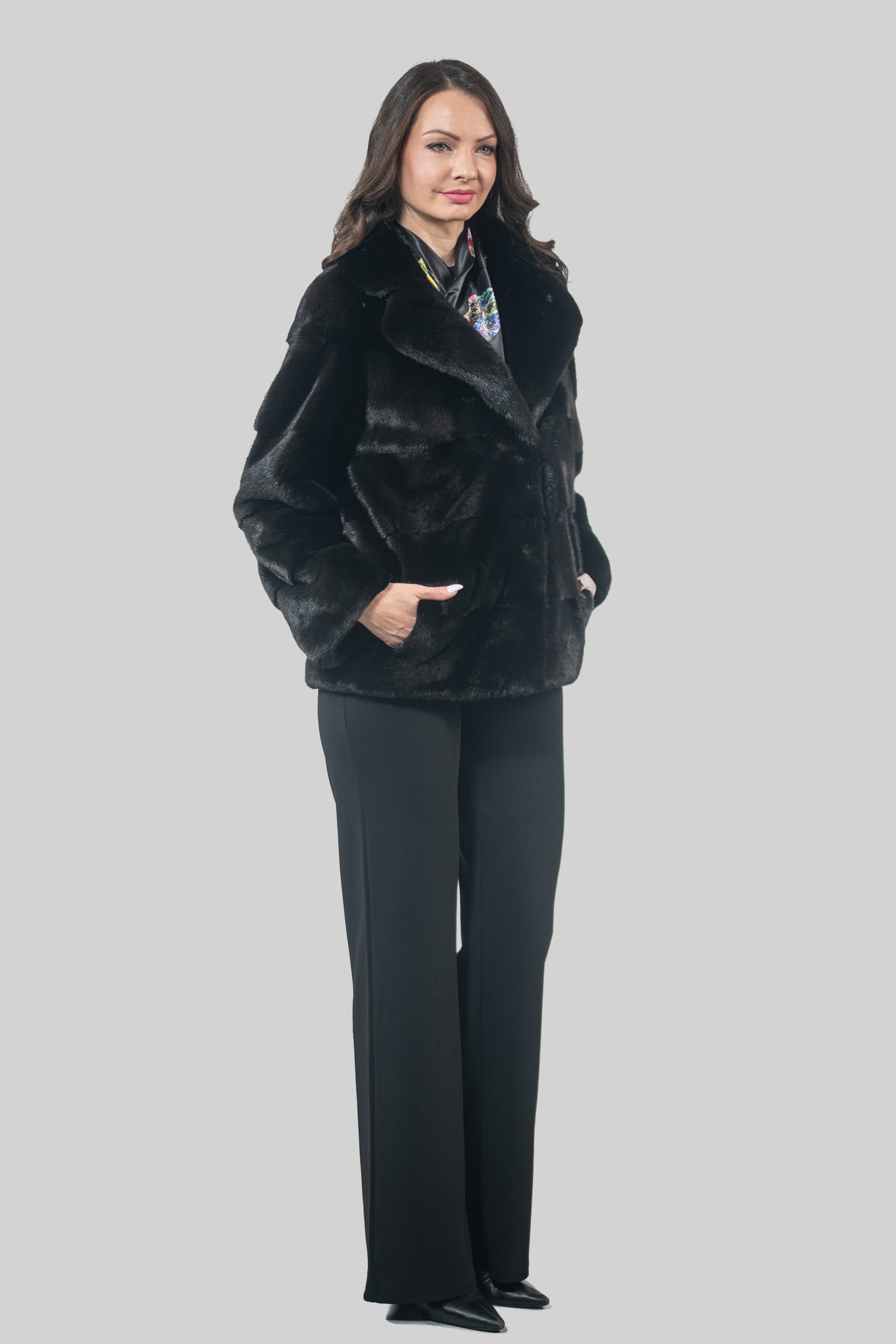 Blackglama Mink Jacket With Notch Collar