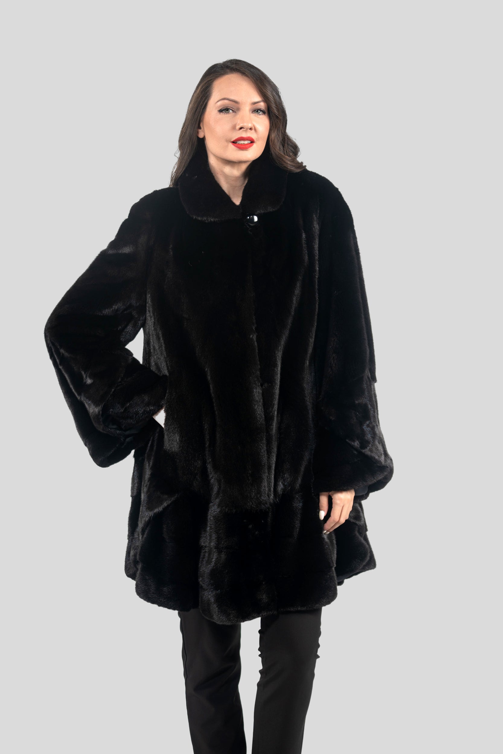 Black Mink Half Coat