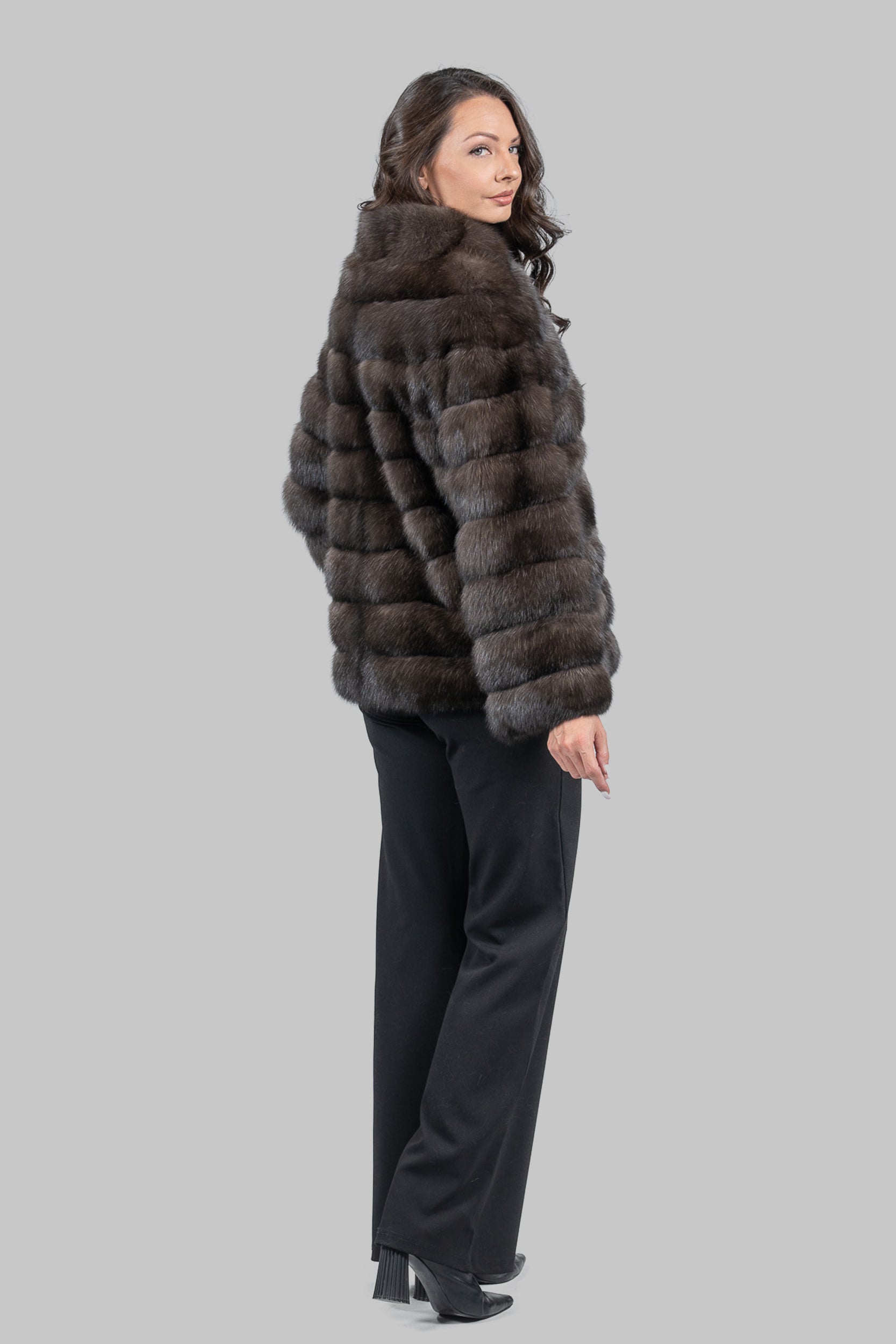 Dark Sable with Smoking Collar Jacket