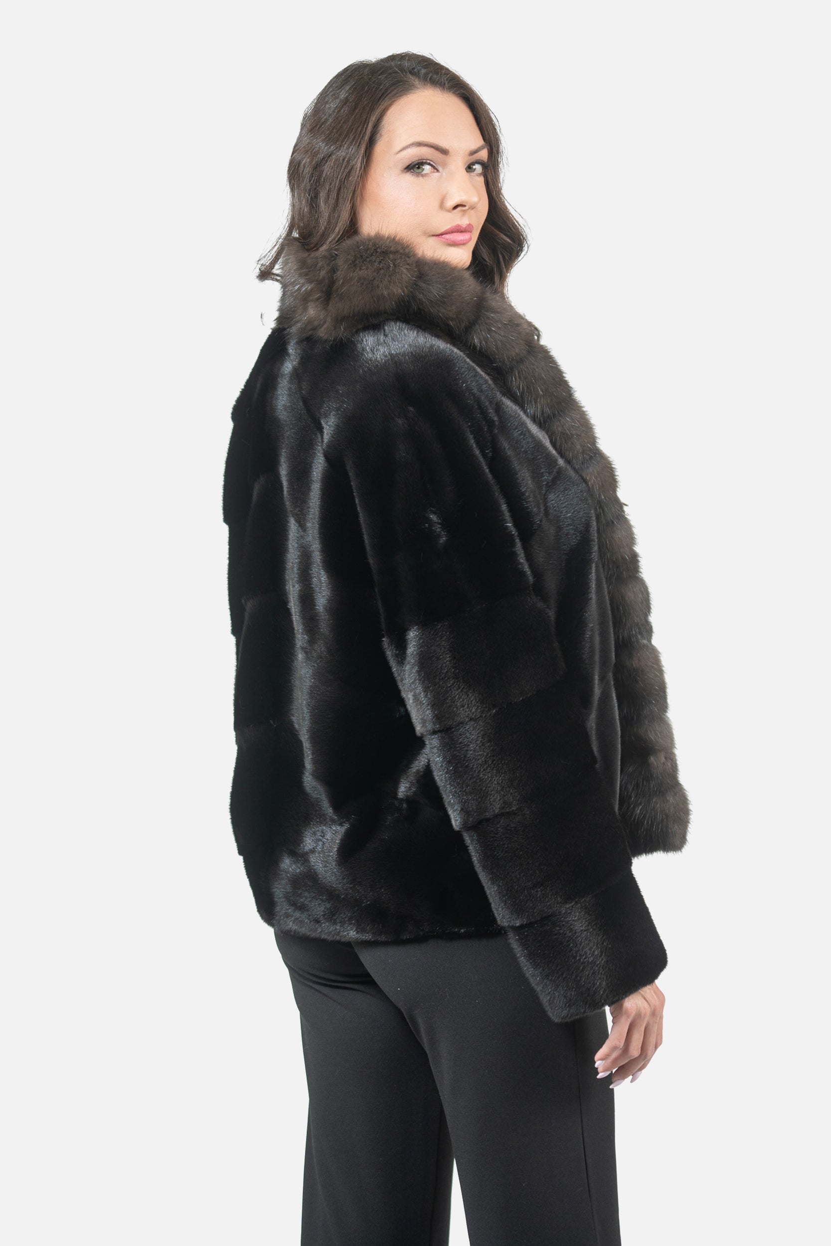 Blackglama Mink Jacket with Russian Sable Trim