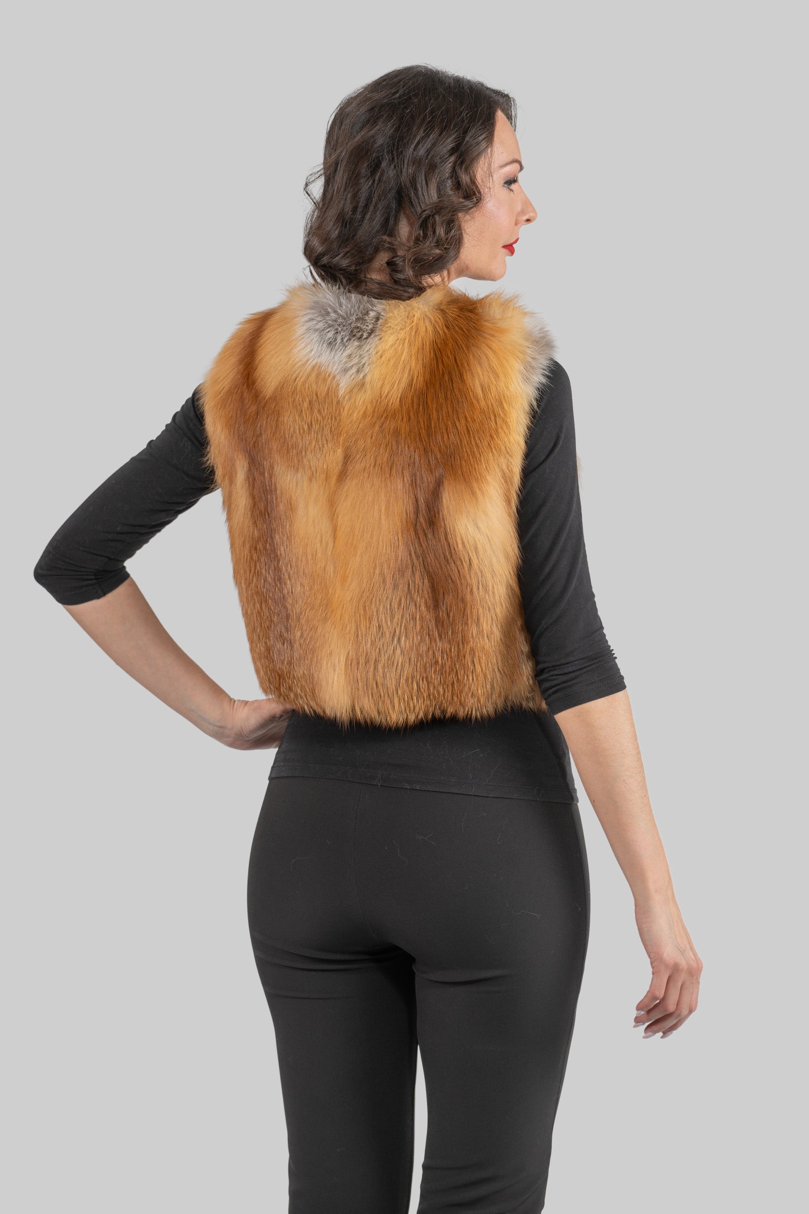 Natural Fox Short Vest
