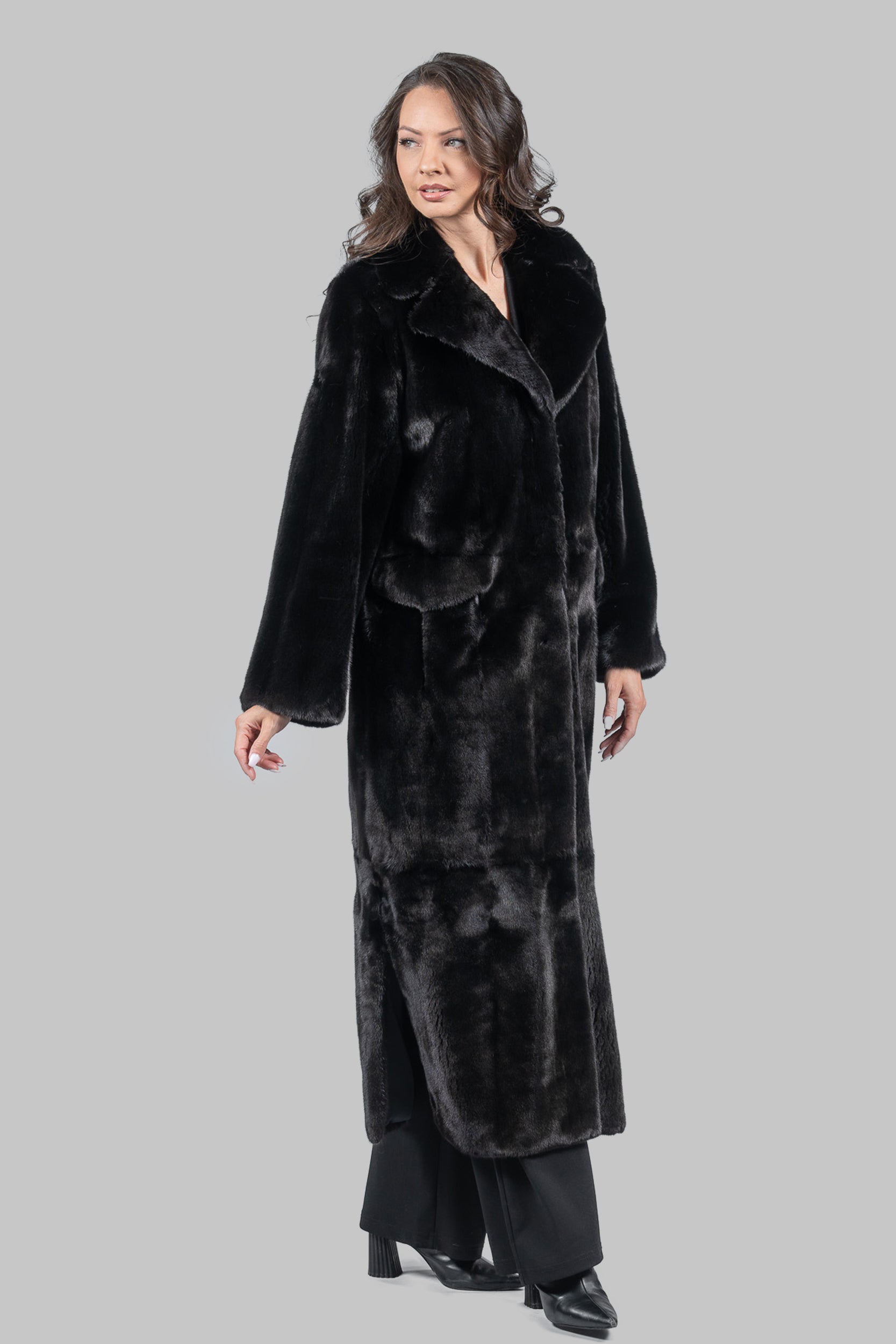 Blackglama Mink Coat with Notch Collar