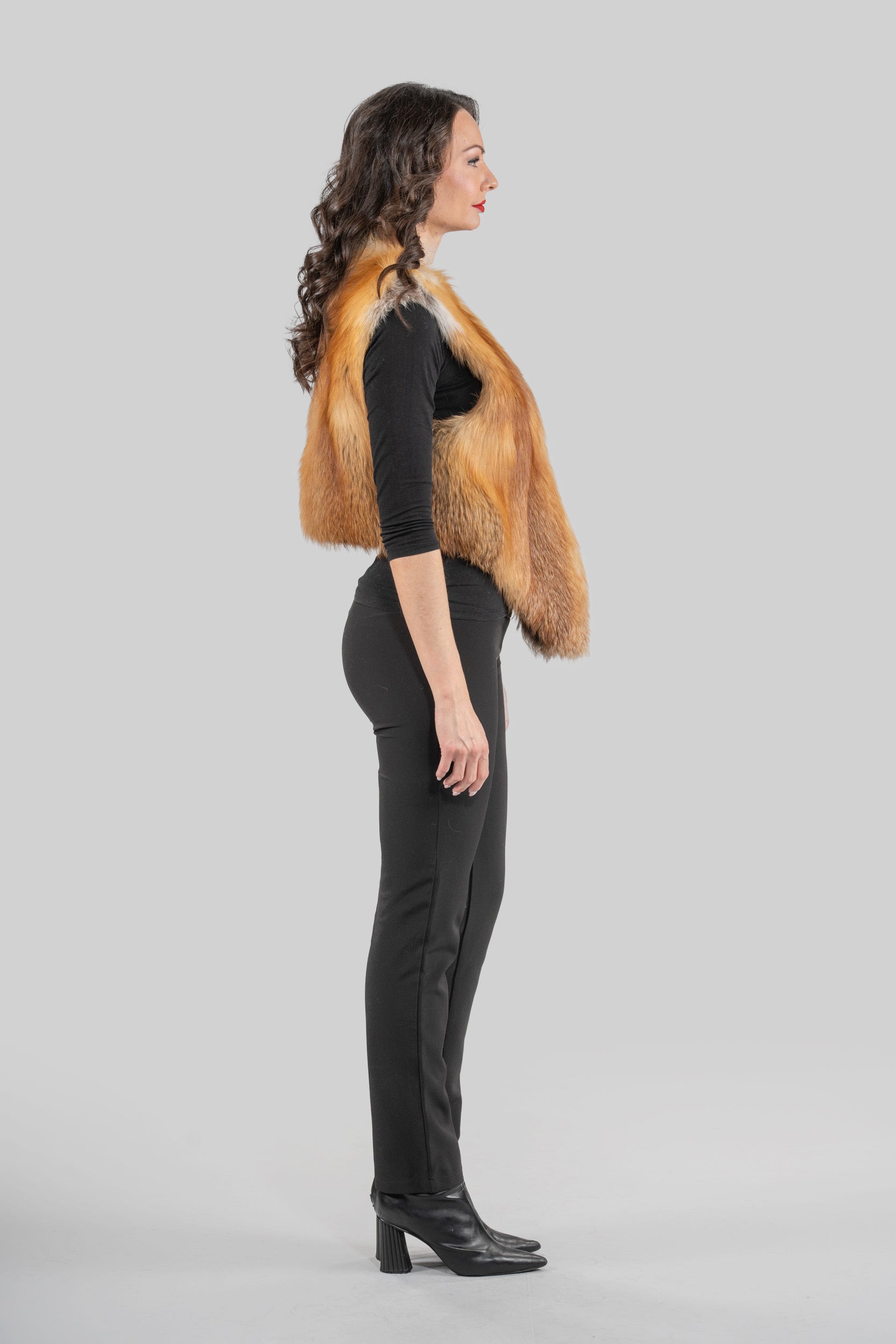 Natural Fox Short Vest