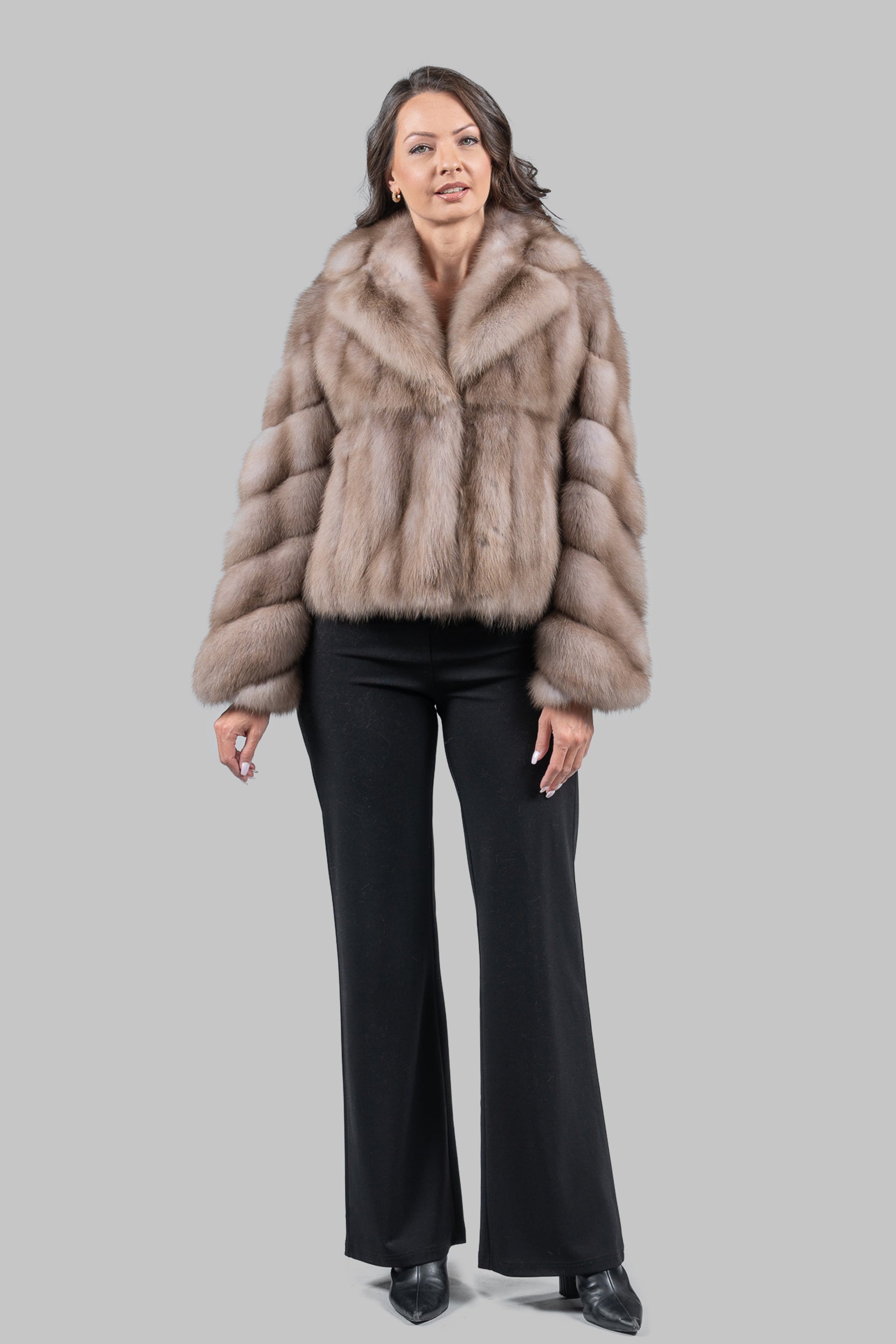 Lavender Baumarten Jacket with Notch Collar