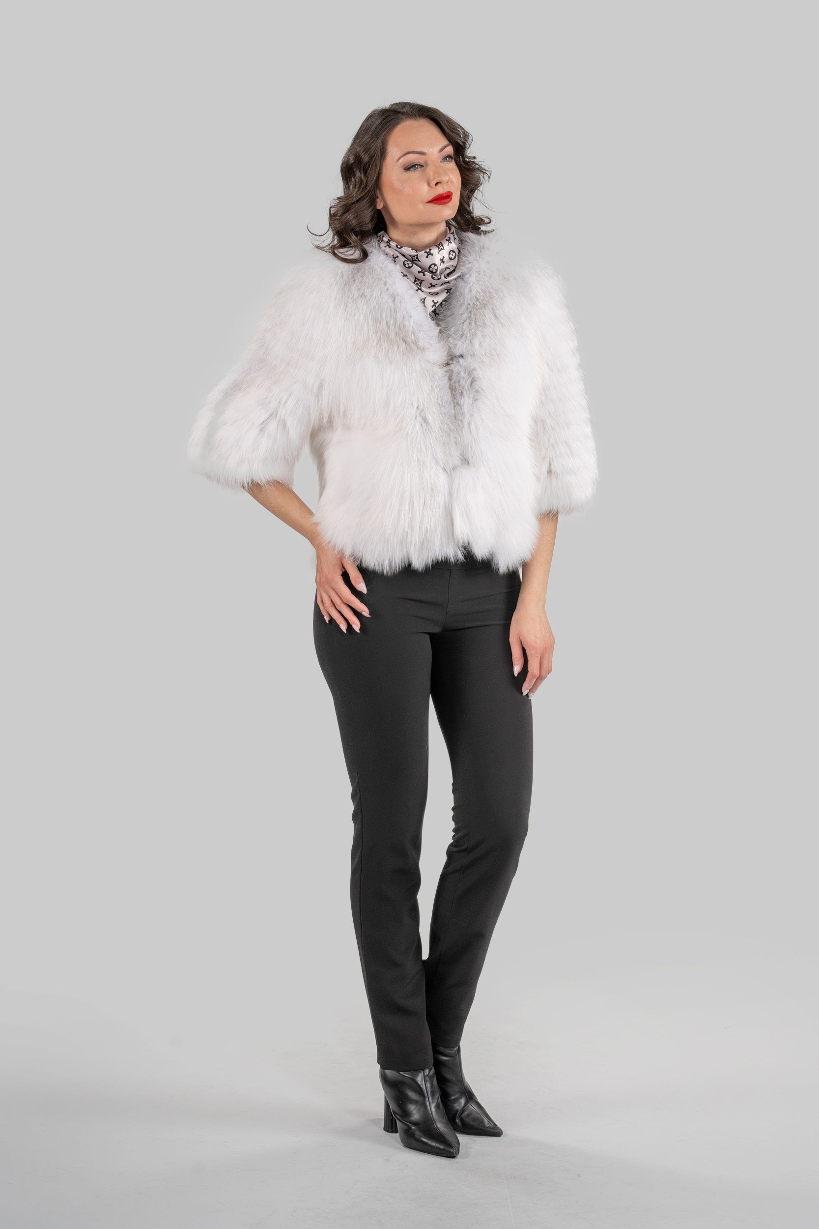 Arctic Marble Fox Fur Jacket