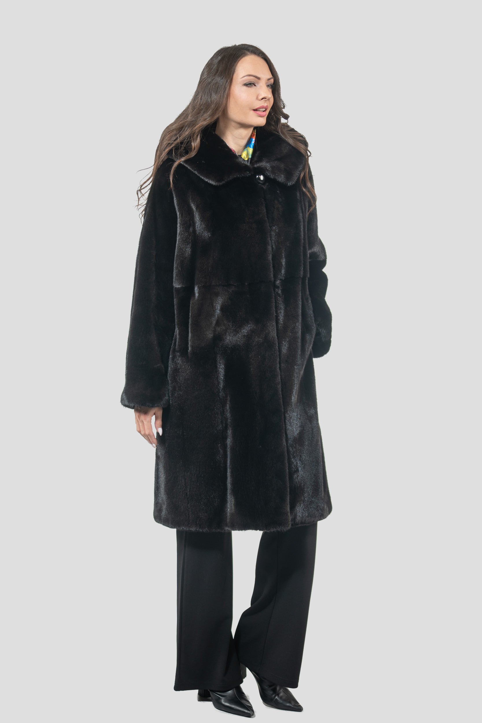 Blackgalama Mink Half Coat With Hood