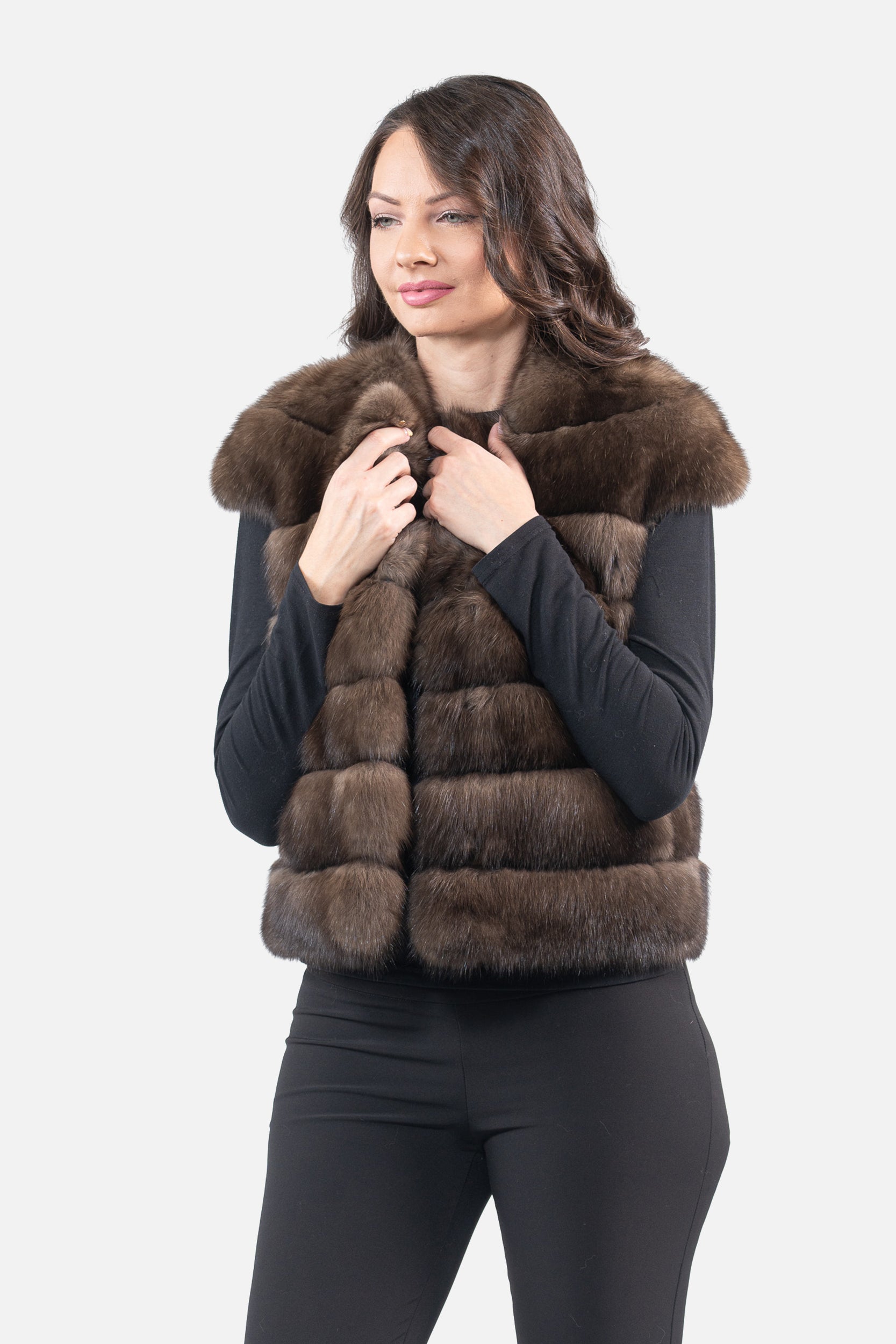 Dark Russian Sable Short Vest