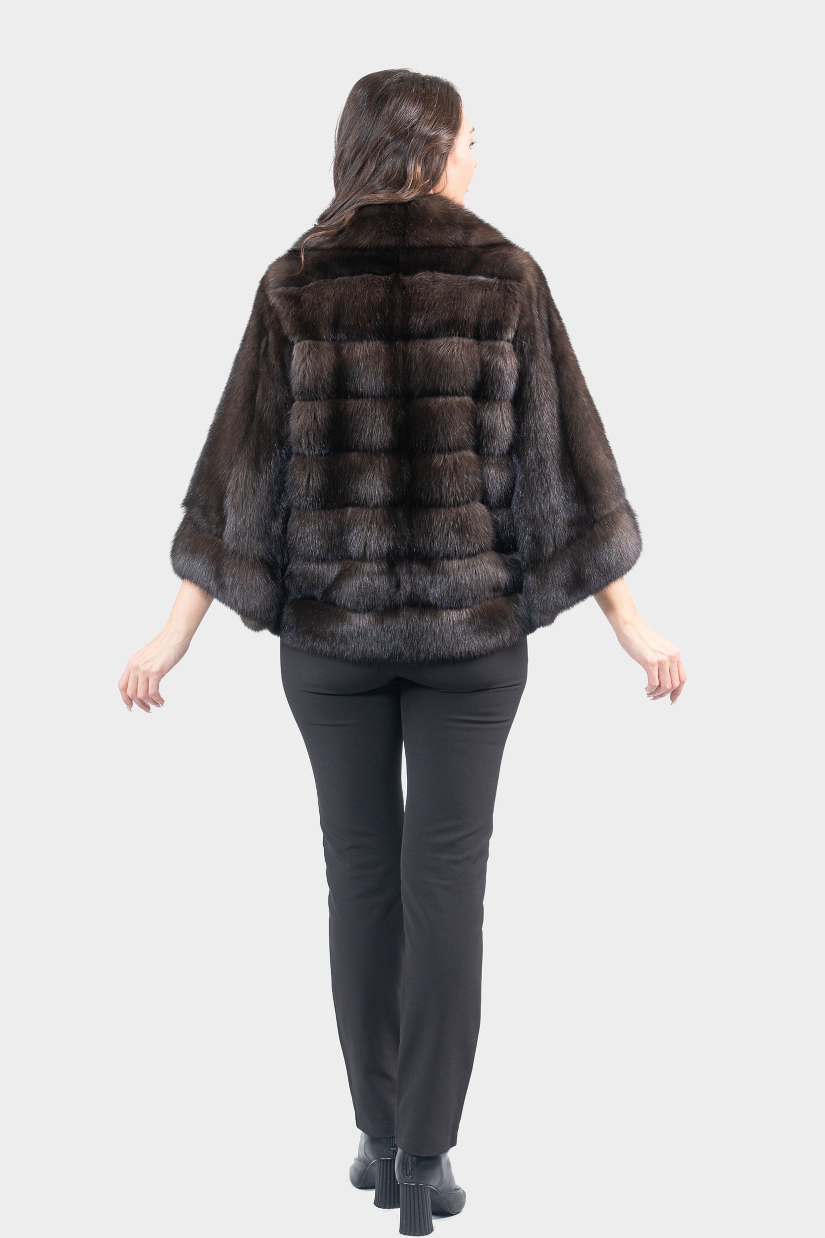 Dark Russian Sable Jacket with Notch Color and Let Out Sleeves