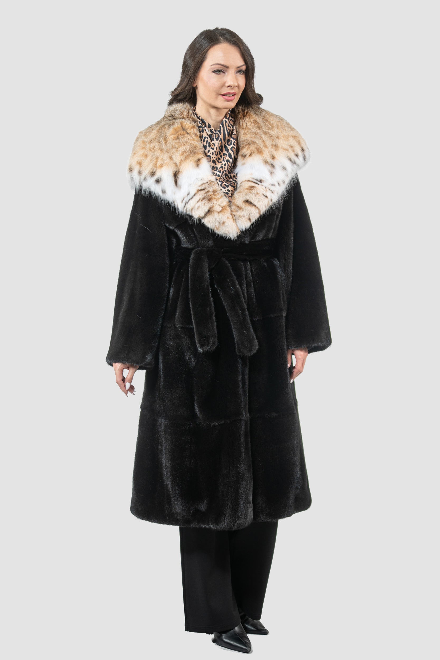 Blackglama Mink Coat with Bobcat Hood