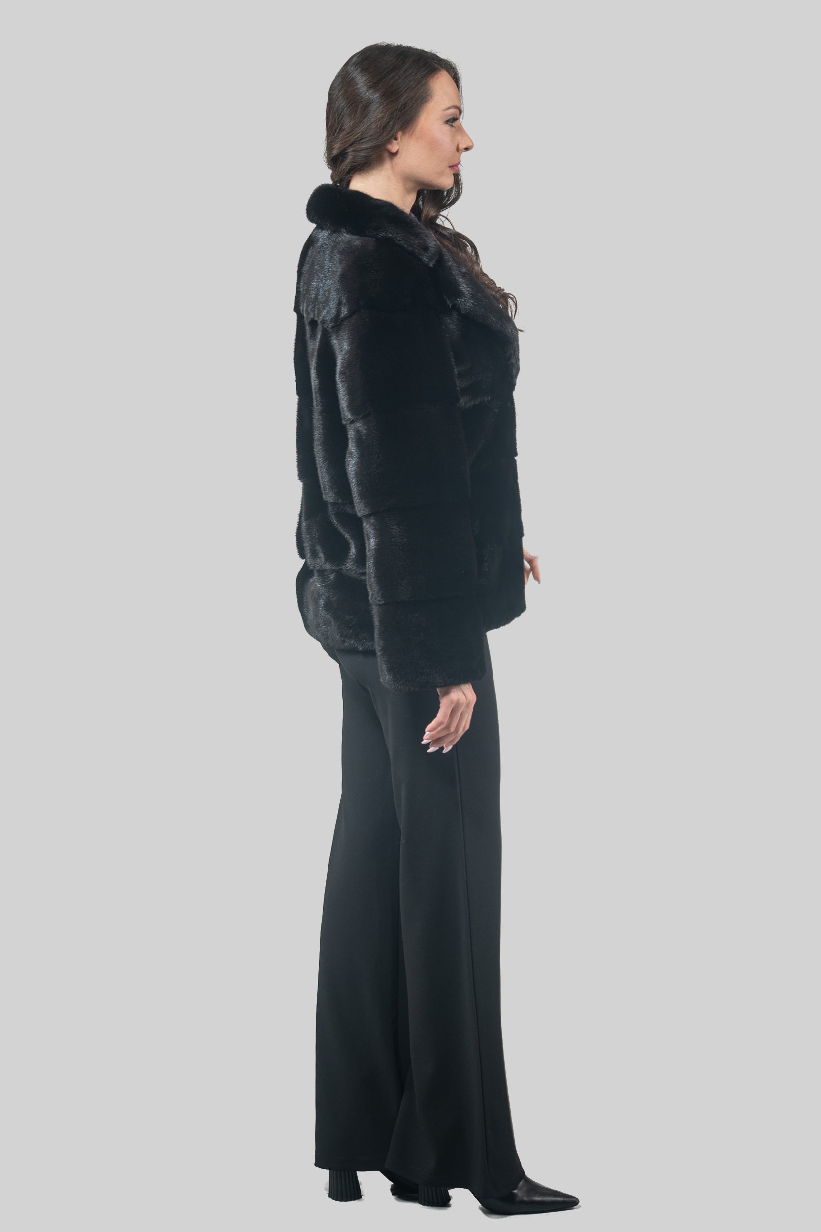 Blackglama Mink Jacket With Notch Collar