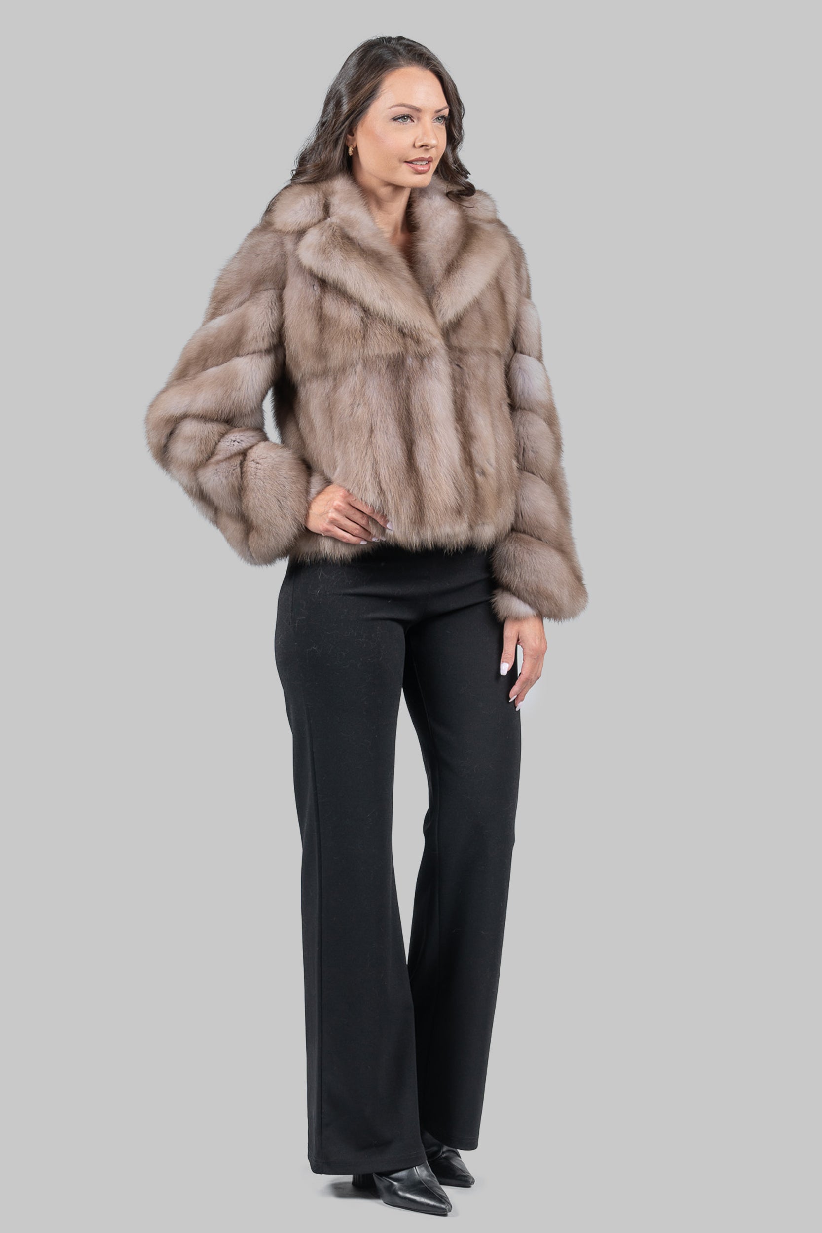 Lavender Baumarten Jacket with Notch Collar