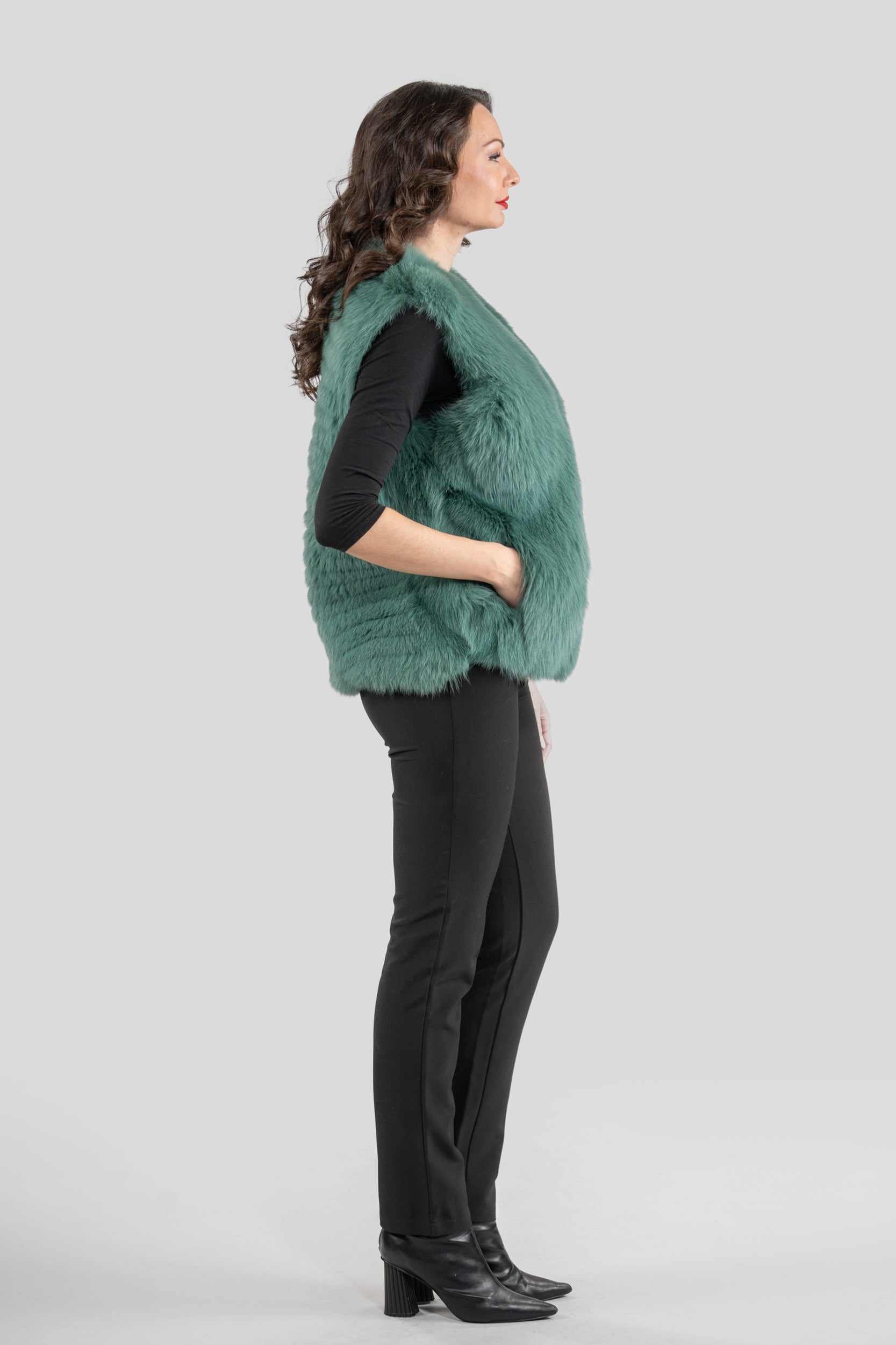 Golden Island Fox Fur Vest